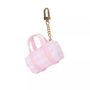 NWT! PINK X LOVESHACKFANCY *MINI* DUFFLE KEYCHAIN CHARM